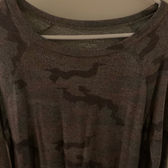 American Eagle 🦅 soft & sexy Plush WMS TOP size small pink & gray - Picture 7 of 9